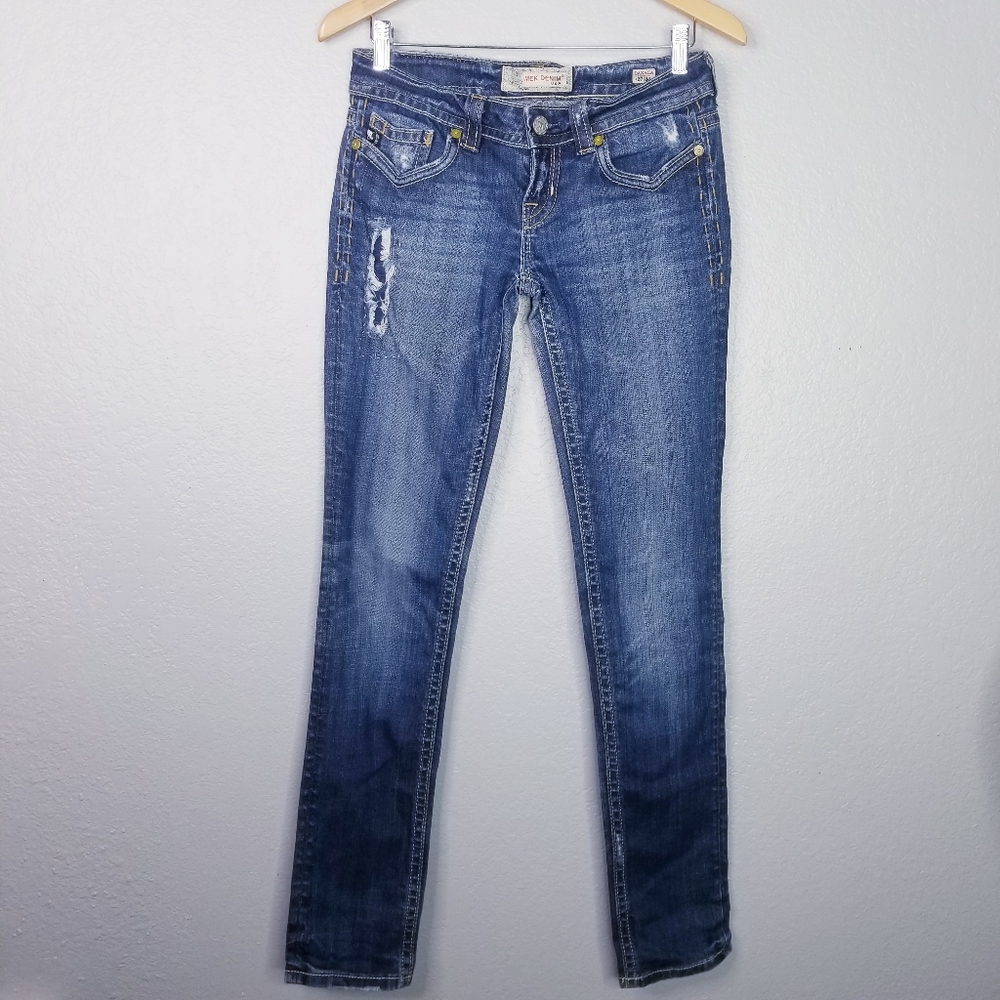 MEK denim oaxaca skinny jeans size 27 × 34 distressed